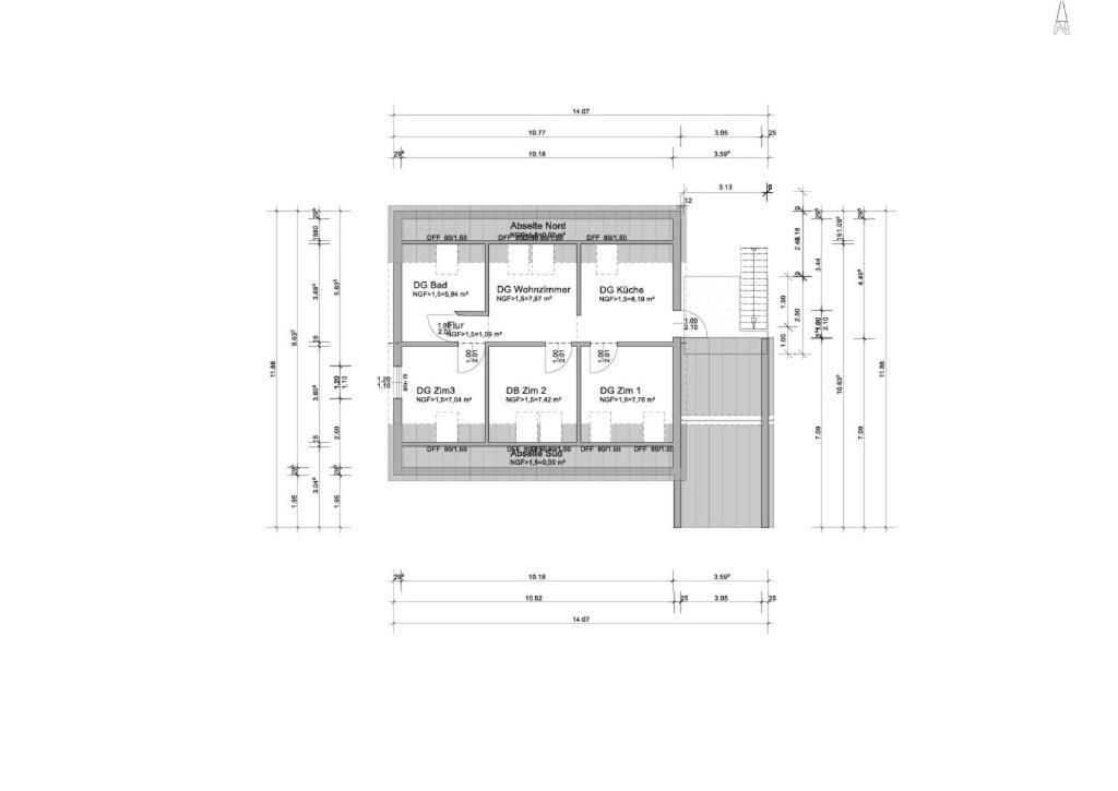Moderne Ferienwohnung Fuer Familien Im Dachgeschoss 보사우 외부 사진